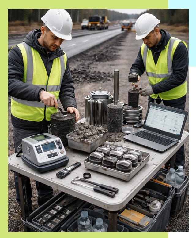 Сертификация асфальта: испытания и подтверждение в Новосибирске