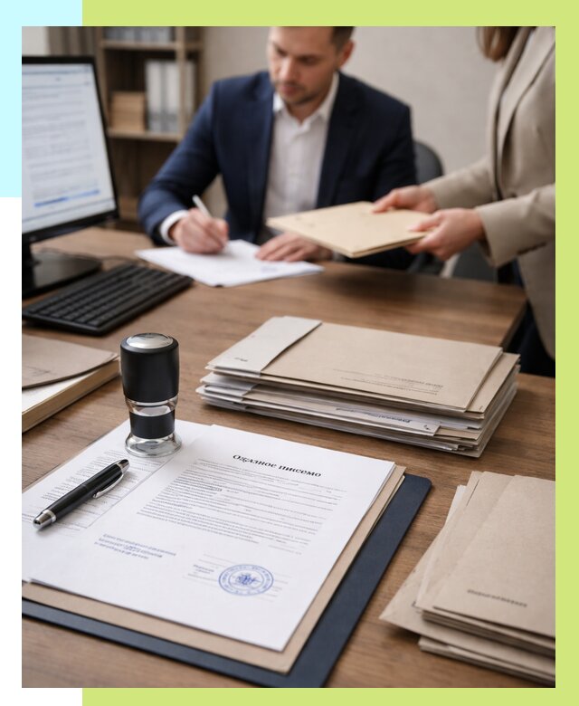 Отказное письмо для таможни в Новосибирске от 3050 р, Алешин-Нвс