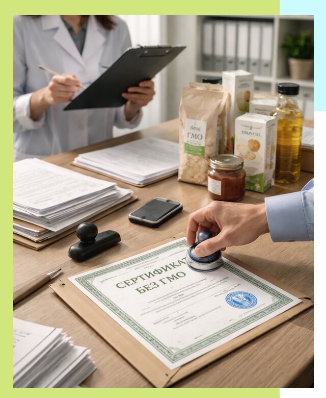 Получение сертификата Без ГМО для продукции в Новосибирске